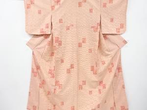 幾何学模様上代紬着物